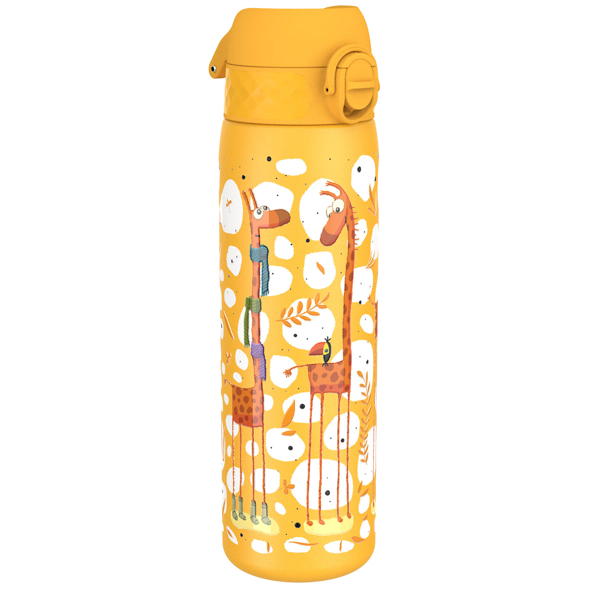 Botella de agua estrecha antifugas, acero inoxidable, Jirafas, 600ml (20oz)