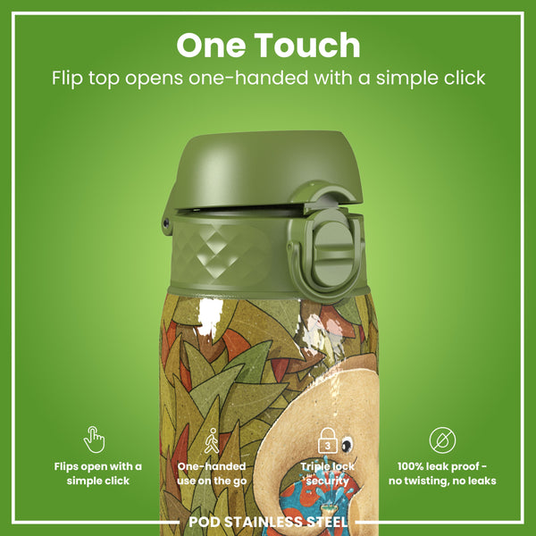 Leak Proof Water Bottle, Stainless Steel, Elephant, 400ml (13oz)