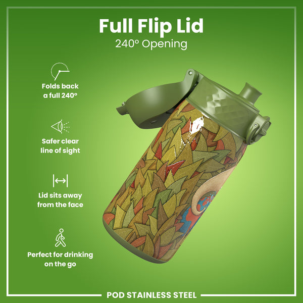 Leak Proof Water Bottle, Stainless Steel, Elephant, 400ml (13oz)