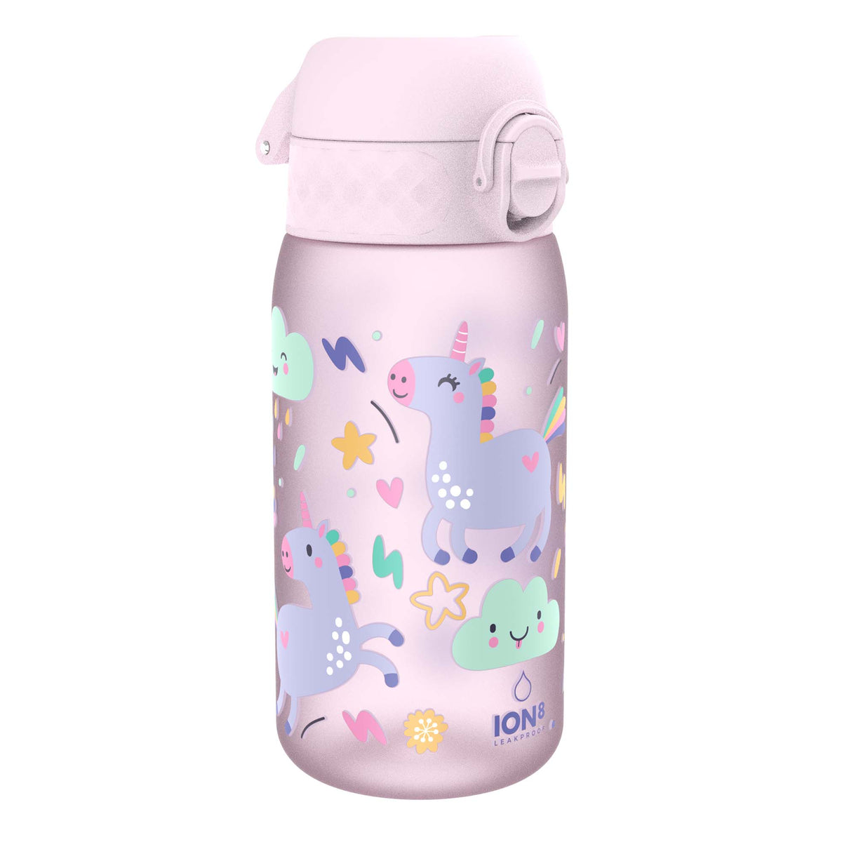 Botella de Agua antifugas para Niños, Recyclon, Unicornios, 350ml (12oz)