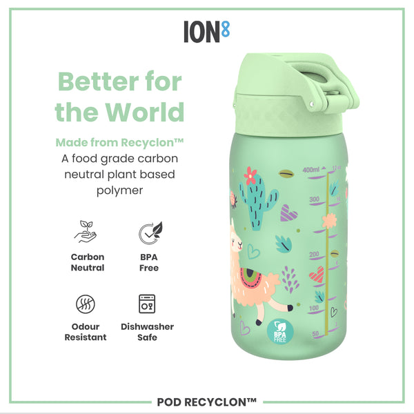 Botella de agua antifugas para niños, Recyclon, Llamas, 350ml (12oz)