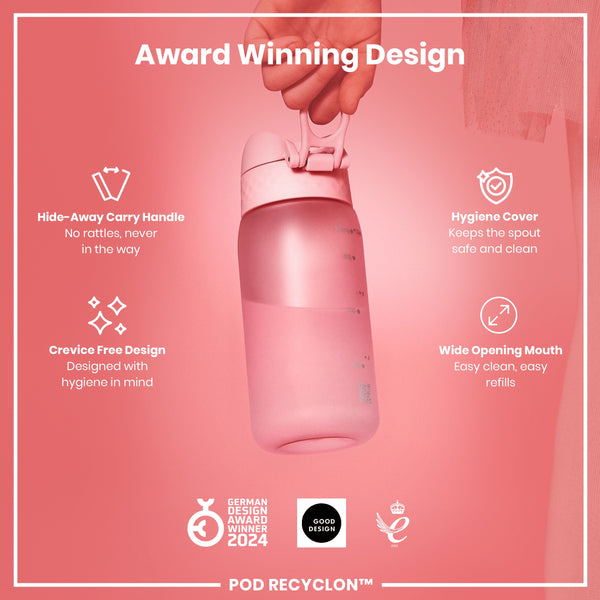 Leak Proof Kids Water Bottle, Recyclon, Rose Quartz, 350ml (12oz)