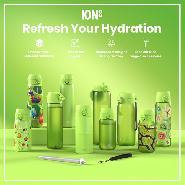 Botella de agua antifugas de 1 litro, Recyclon, Verde, 1L