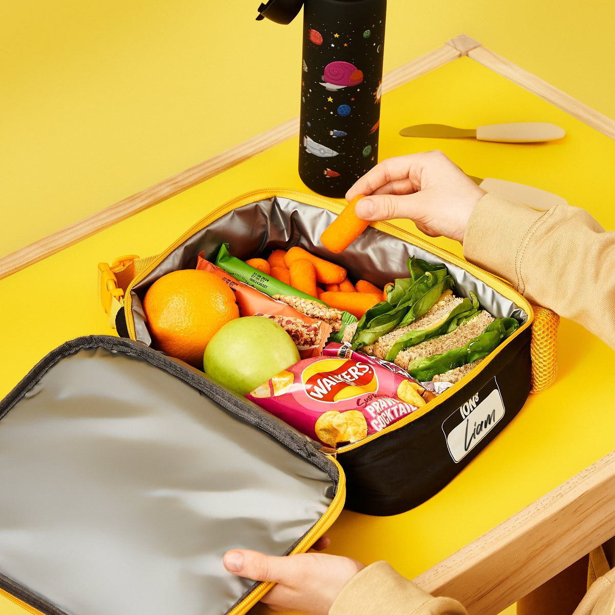Bolsa térmica para comida para niños, aislada, Naves espaciales, Mediana