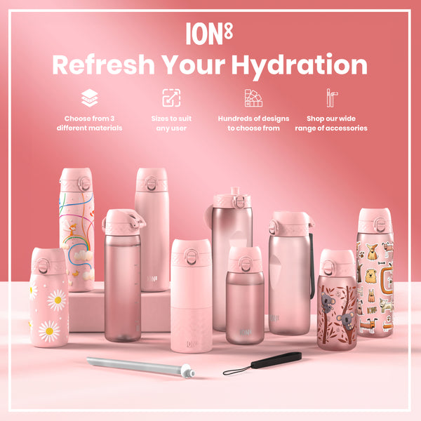 Botella de agua antifugas de 1 litro, Recyclon, cuarzo rosa, 1L