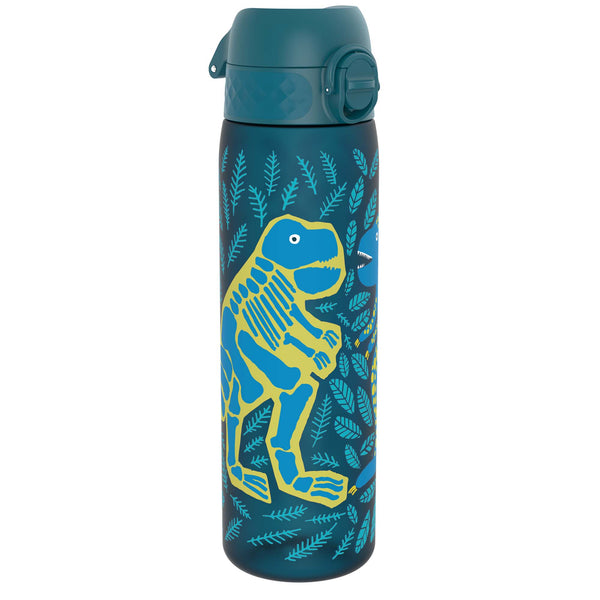 Botella de agua estrecha antifugas, Recyclon, Dinosaurios, 500ml (18oz)
