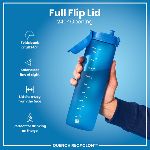 Leak Proof 1 litre Water Bottle, Recyclon, Blue, 1L