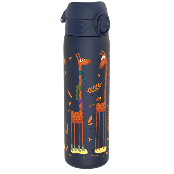 Botella de agua estrecha antifugas, Recyclon, Jirafa, 500 ml (18 oz)