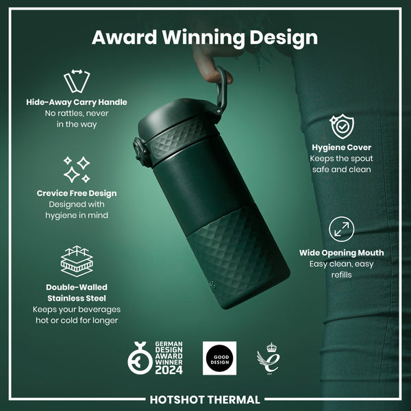 Insulated Steel, Travel Mug, Dark Green, 360ml