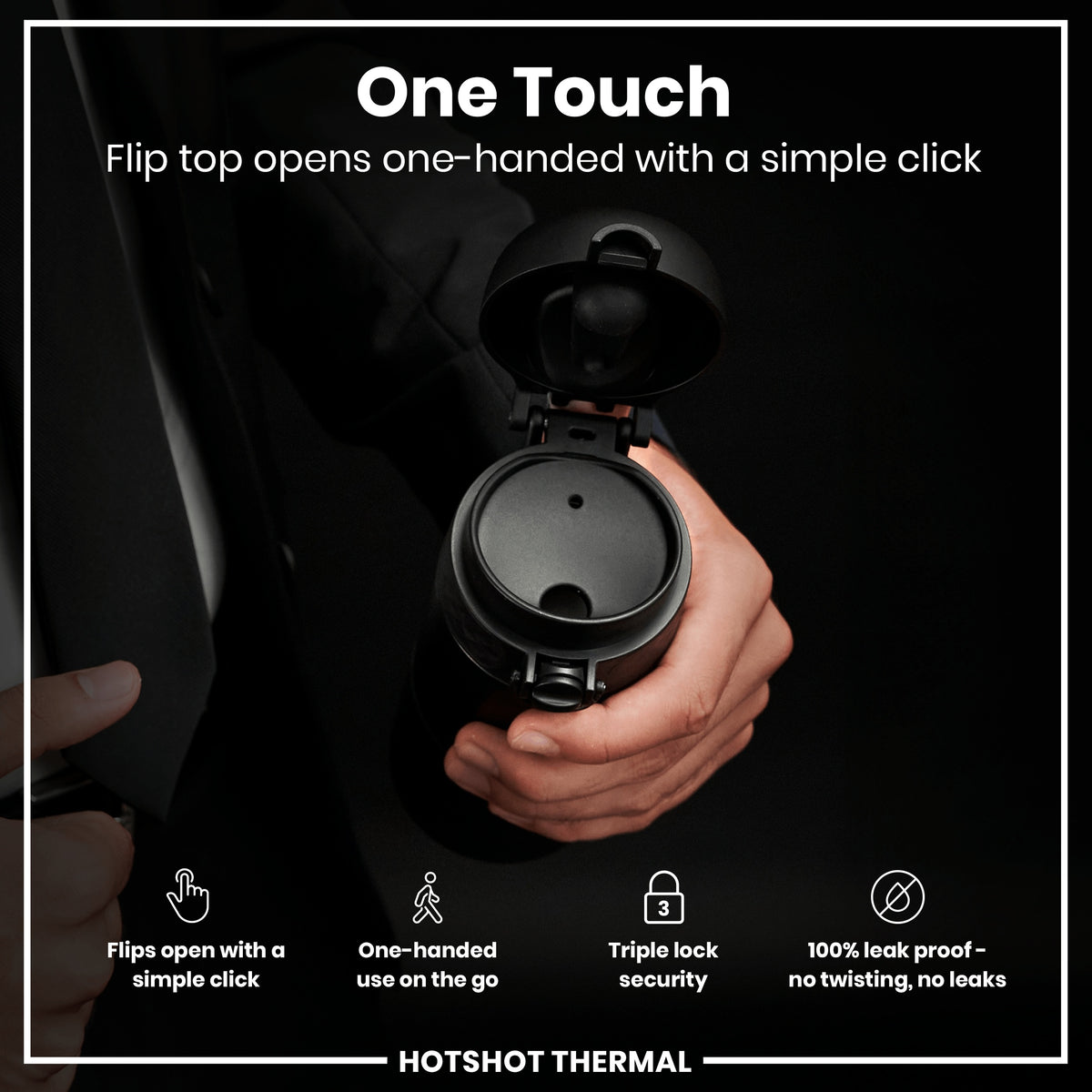 Insulated Steel, Travel Mug, Black, 360ml