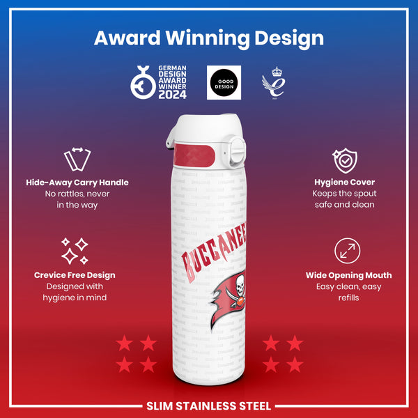 Botella de agua NFL antifugas, acero inoxidable, Arizona Cardinals, 600ml (20oz)