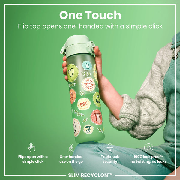 Botella de agua estrecha antifugas, Recyclon, ecológica, 500ml (18oz)