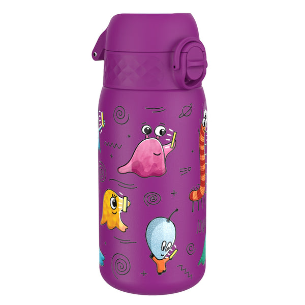 Botella de agua antifugas para niños, acero inoxidable, Alienígenas, 400ml (13oz)