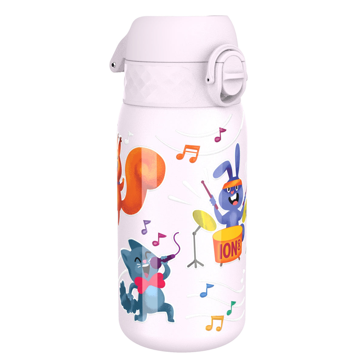 Botella de agua infantil antifugas, acero inoxidable, Animal Band, 400ml (13oz)
