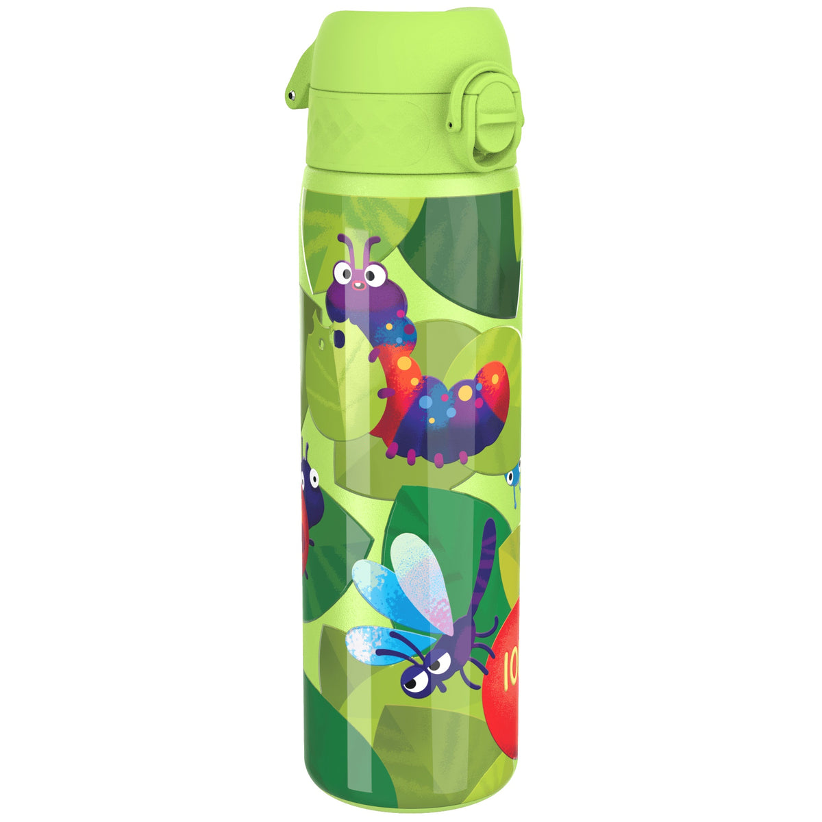 Botella de agua estrecha antifugas, acero inoxidable, Bichos, 600ml (20oz)
