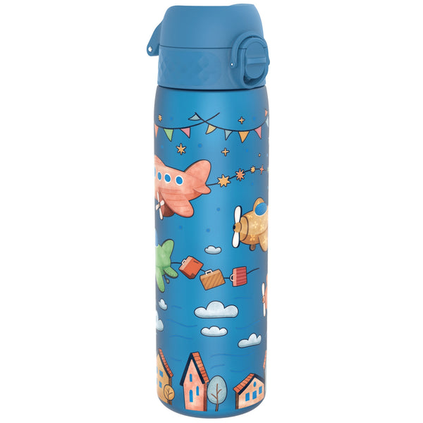 Botella de Agua Estrecha antifugas, Recyclon, Aviones, 500ml (18oz)