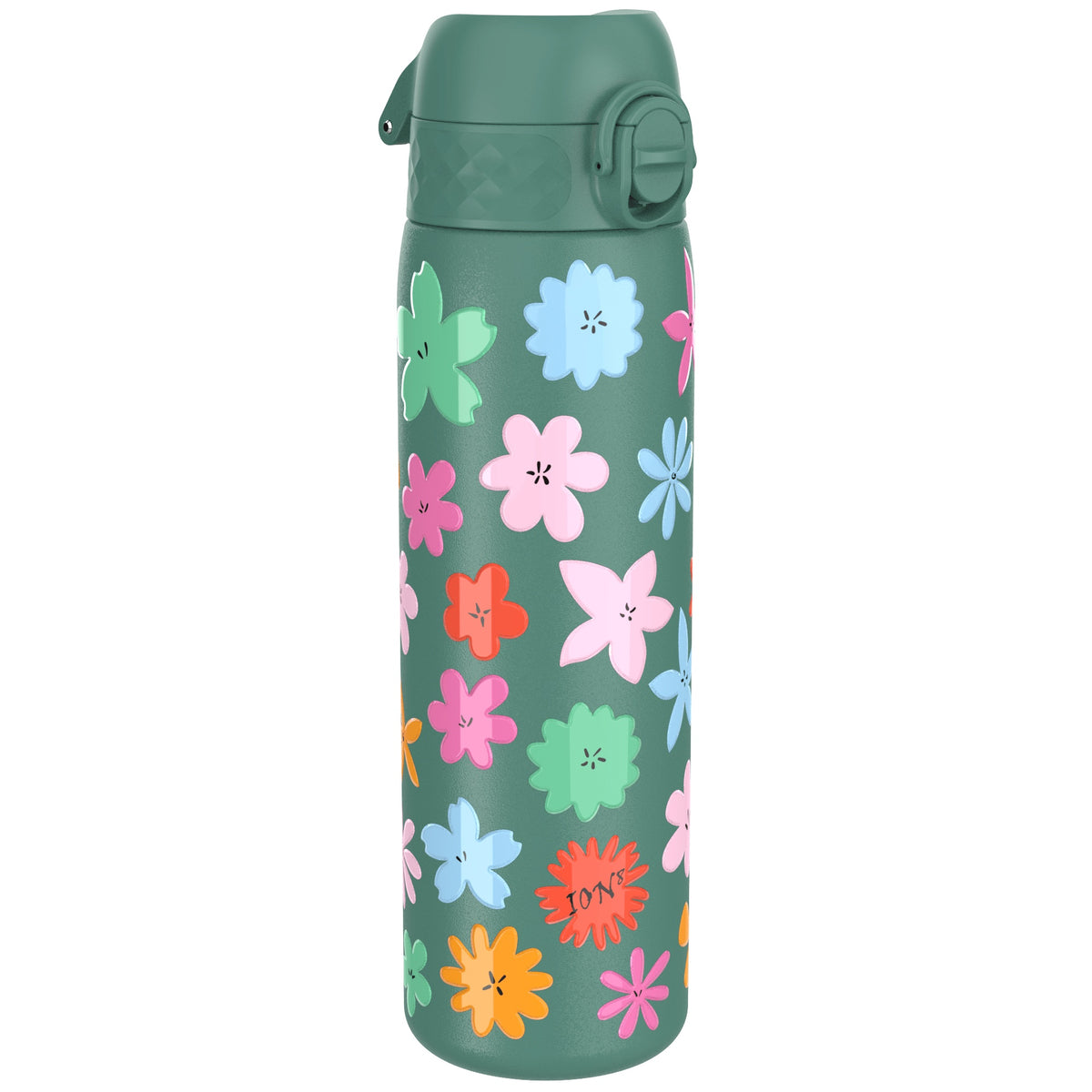 Botella de Agua Estrecha antifugas, Acero Inoxidable, Floral, 600ml (20oz)