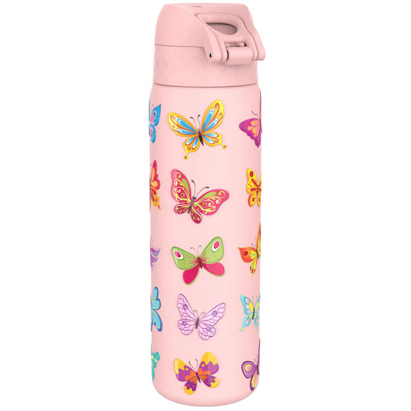 Leak Proof Slim Water Bottle, Stainless Steel, Butterfly, 600ml (20oz)