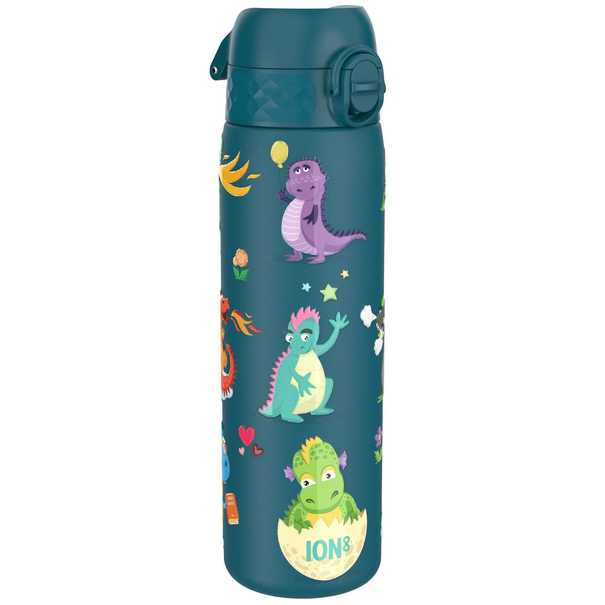Botella de agua estrecha antifugas, acero inoxidable, Dragones, 600ml (20oz)