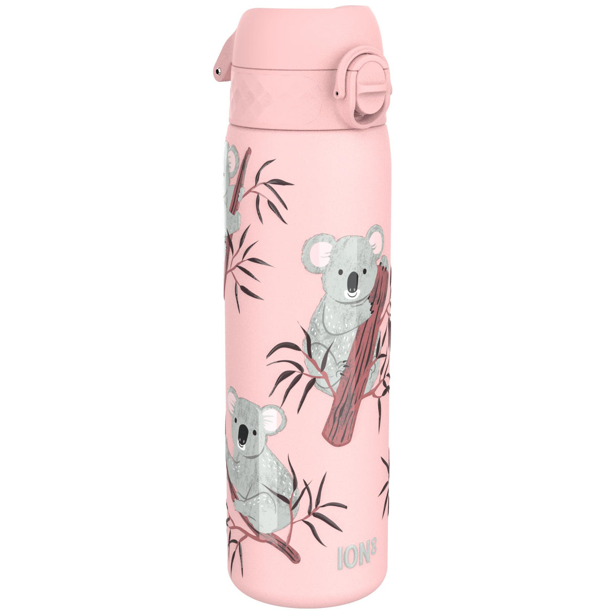 Botella de agua estrecha antifugas, acero inoxidable, diseño de koalas, 600 ml (20 oz)