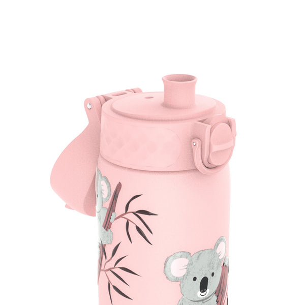 Botella de agua estrecha antifugas, acero inoxidable, diseño de koalas, 600 ml (20 oz)