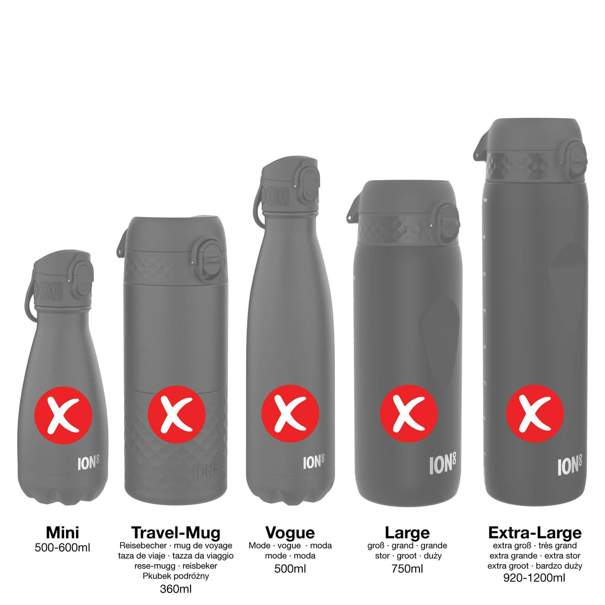 Accesorio para botella de agua antifugas, tapa de repuesto, lila, pequeña/mediana