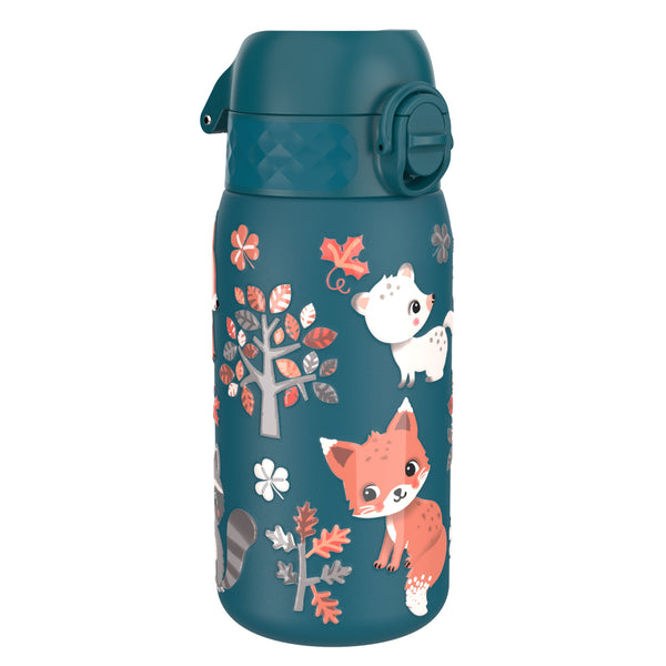 Botella antifugas para niños, acero inoxidable, Animales del Bosque, 400ml (13oz)
