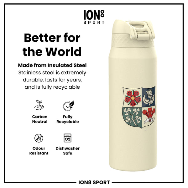 Botella de agua de acero térmico Lions X ION8, British & Irish Lions, escudo, 750ml (24oz)
