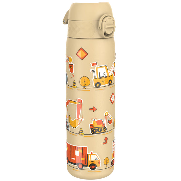 Botella de agua estrecha antifugas, acero inoxidable, Diggers, 600ml (20oz)