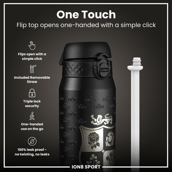 Lions X ION8 Insulated Steel Water Bottle, British & Irish Lions, Nothing Like The Lions, 750ml (24oz)