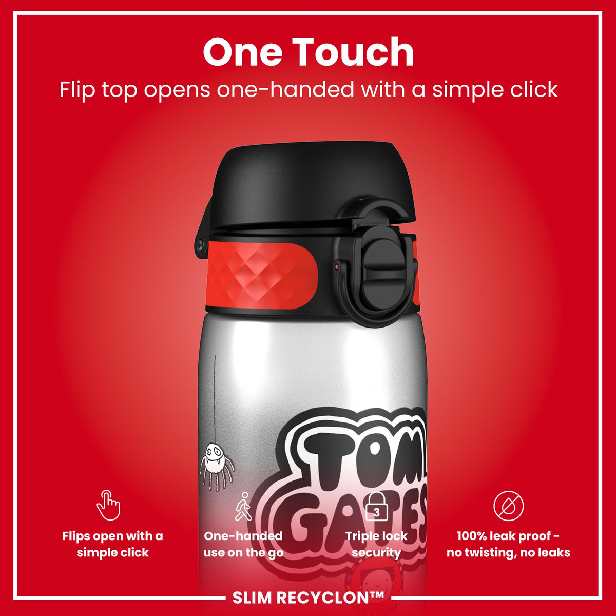 Tom Gates x ION8 Water Bottle, Recyclon, Rockstar, 500ml (18oz) — additional product photo