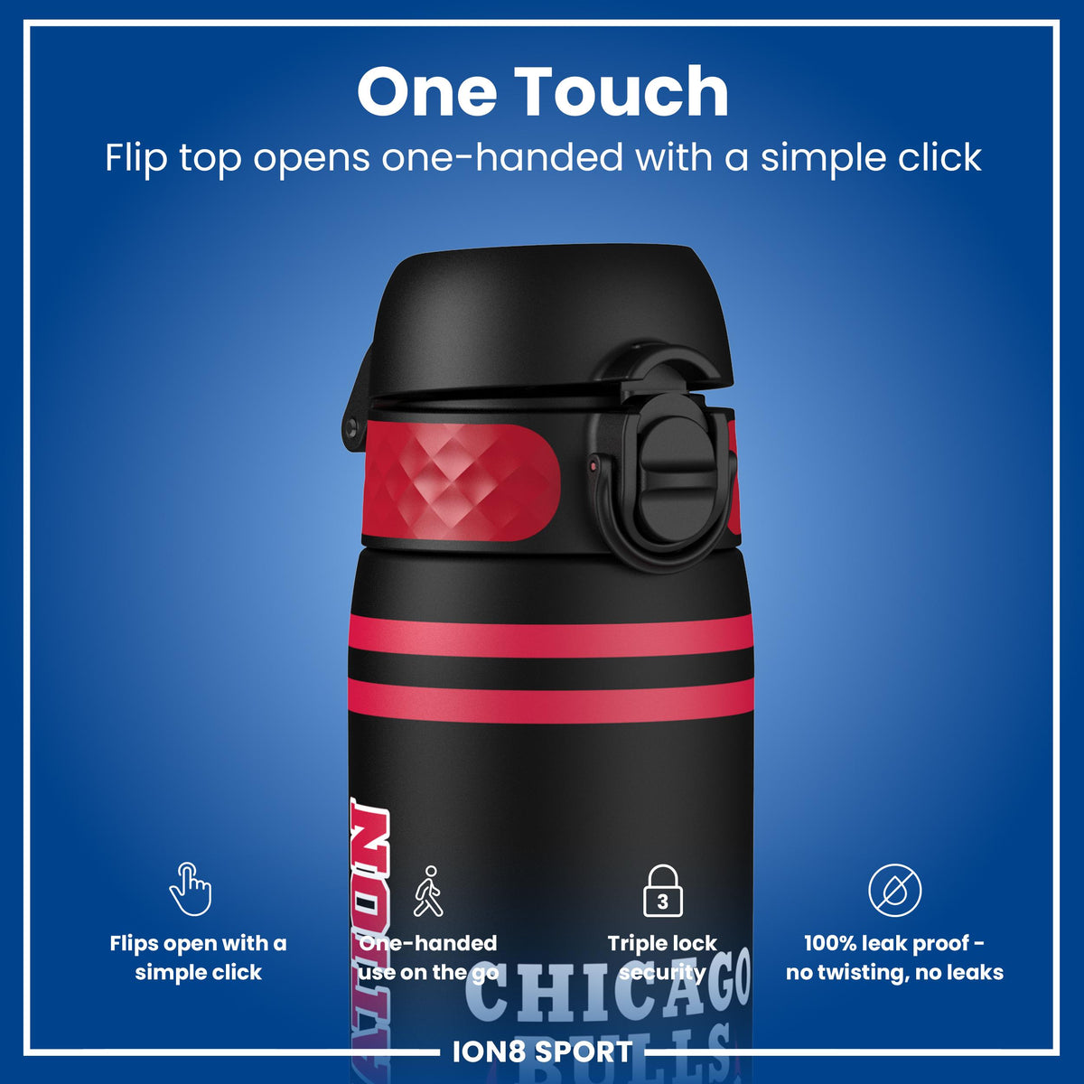 NBA x Ion8 Sports, Recyclon, Chicago Bulls, 500ml (18oz) — additional product photo