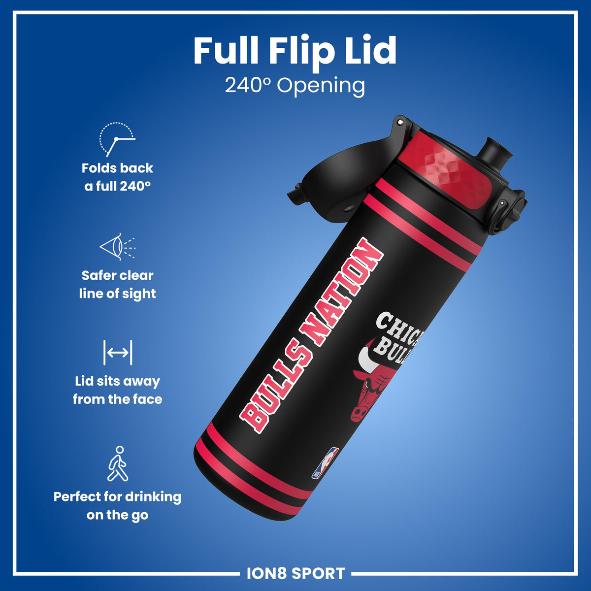 NBA x Ion8 Sports, Recyclon, Chicago Bulls, 500ml (18oz) — additional product photo