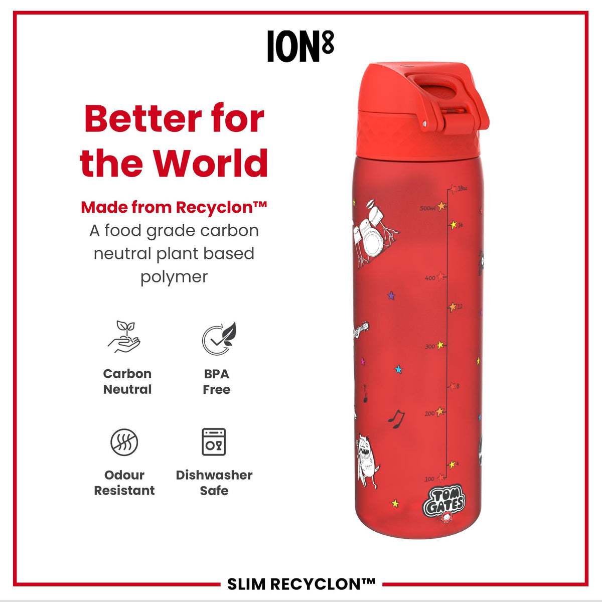 Tom Gates x ION8 Leakproof, Recyclon, Dog Zombies, 500ml (18oz) — additional product photo