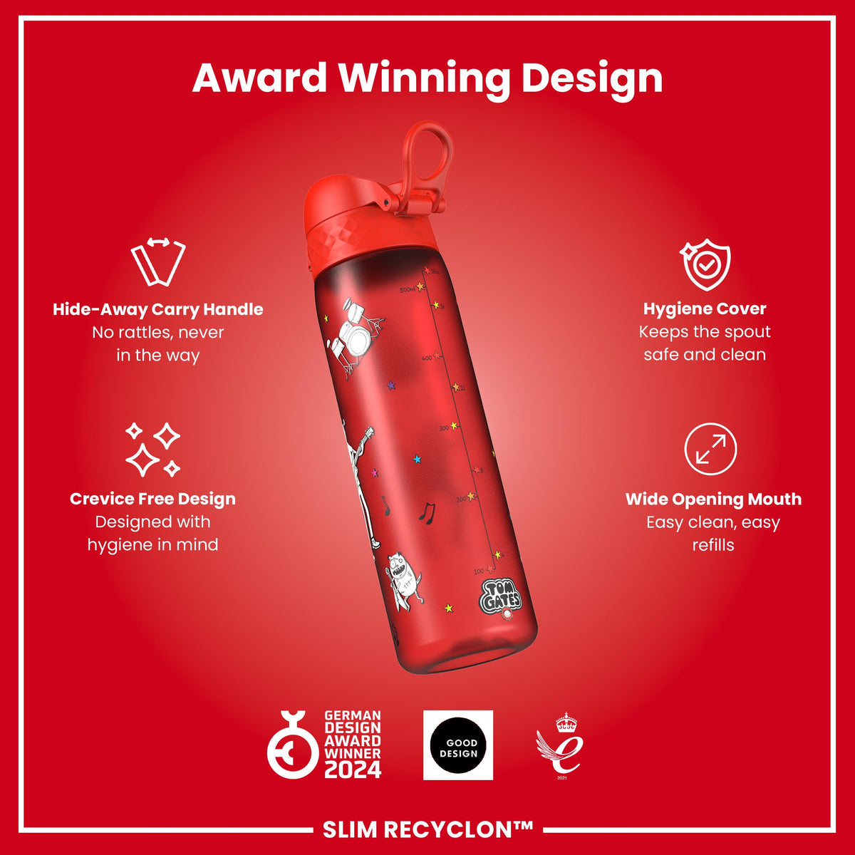 Tom Gates x ION8 Leakproof, Recyclon, Dog Zombies, 500ml (18oz) — additional product photo