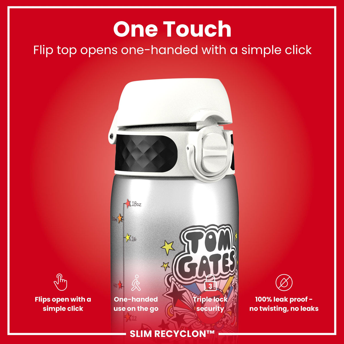 Tom Gates x ION8 Leakproof, Recyclon, Motivator, 500ml (18oz) — additional product photo