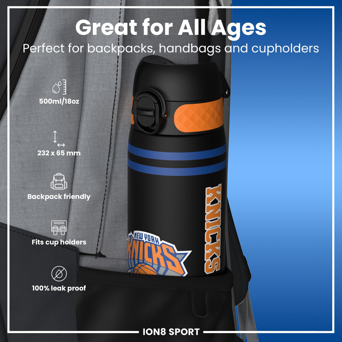 NBA x ION8, Recyclon, NY Knicks, 500ml (18oz) — additional product photo