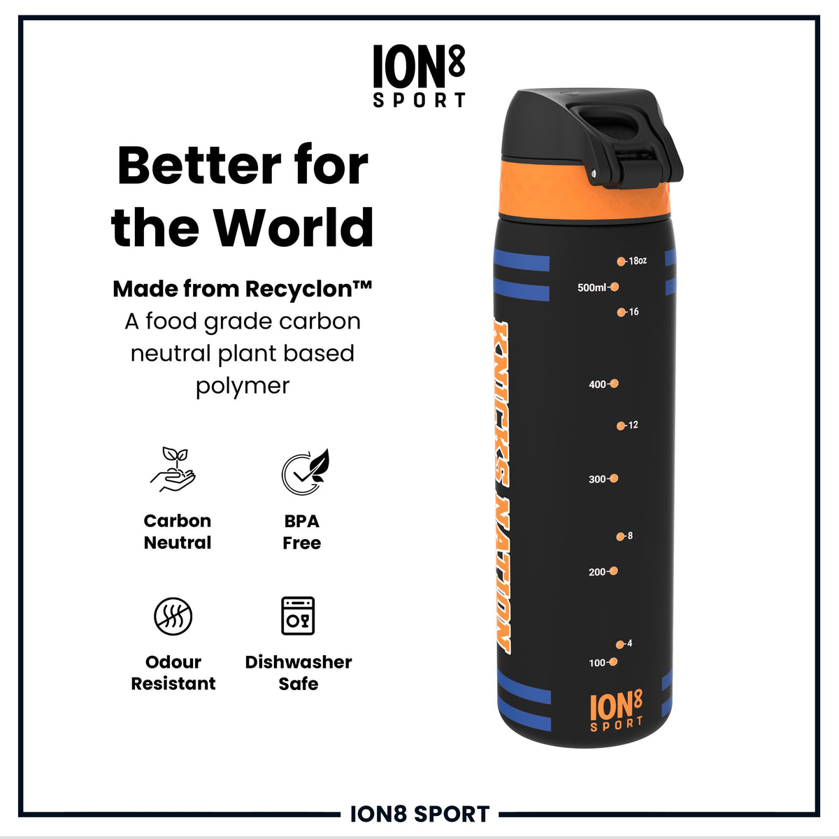 NBA x ION8, Recyclon, NY Knicks, 500ml (18oz) — additional product photo