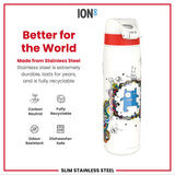 Tom Gates x ION8 Botella de agua, Stainless Steel, Classic Monsters, 600ml (20oz) — foto adicional del producto
