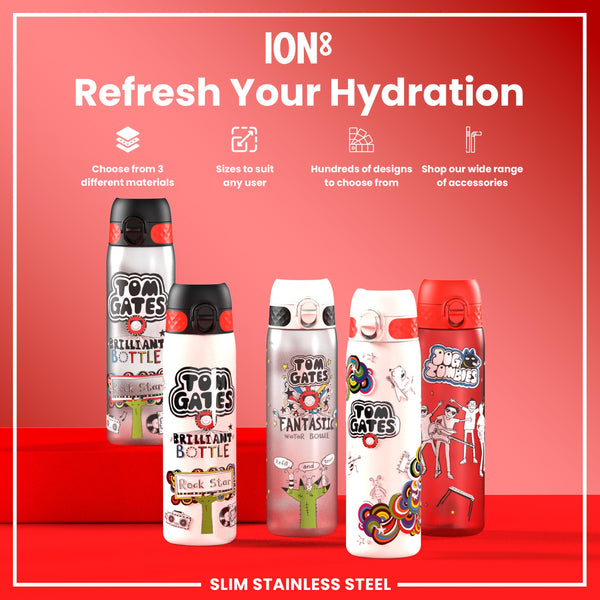 Tom Gates x ION8 Botella de agua, Stainless Steel, Classic Monsters, 600ml (20oz) — foto adicional del producto