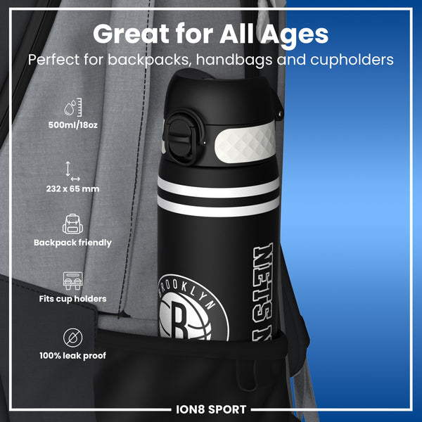 NBA x Ion8 Sports, Recyclon, Brooklyn Nets, 500ml (18oz) — additional product photo
