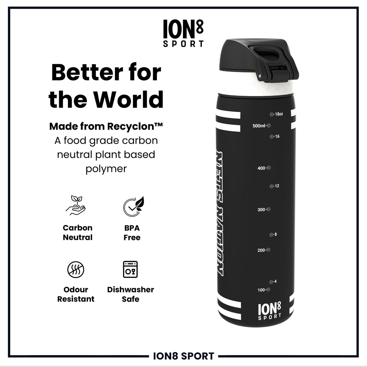 NBA x Ion8 Sports, Recyclon, Brooklyn Nets, 500ml (18oz) — additional product photo