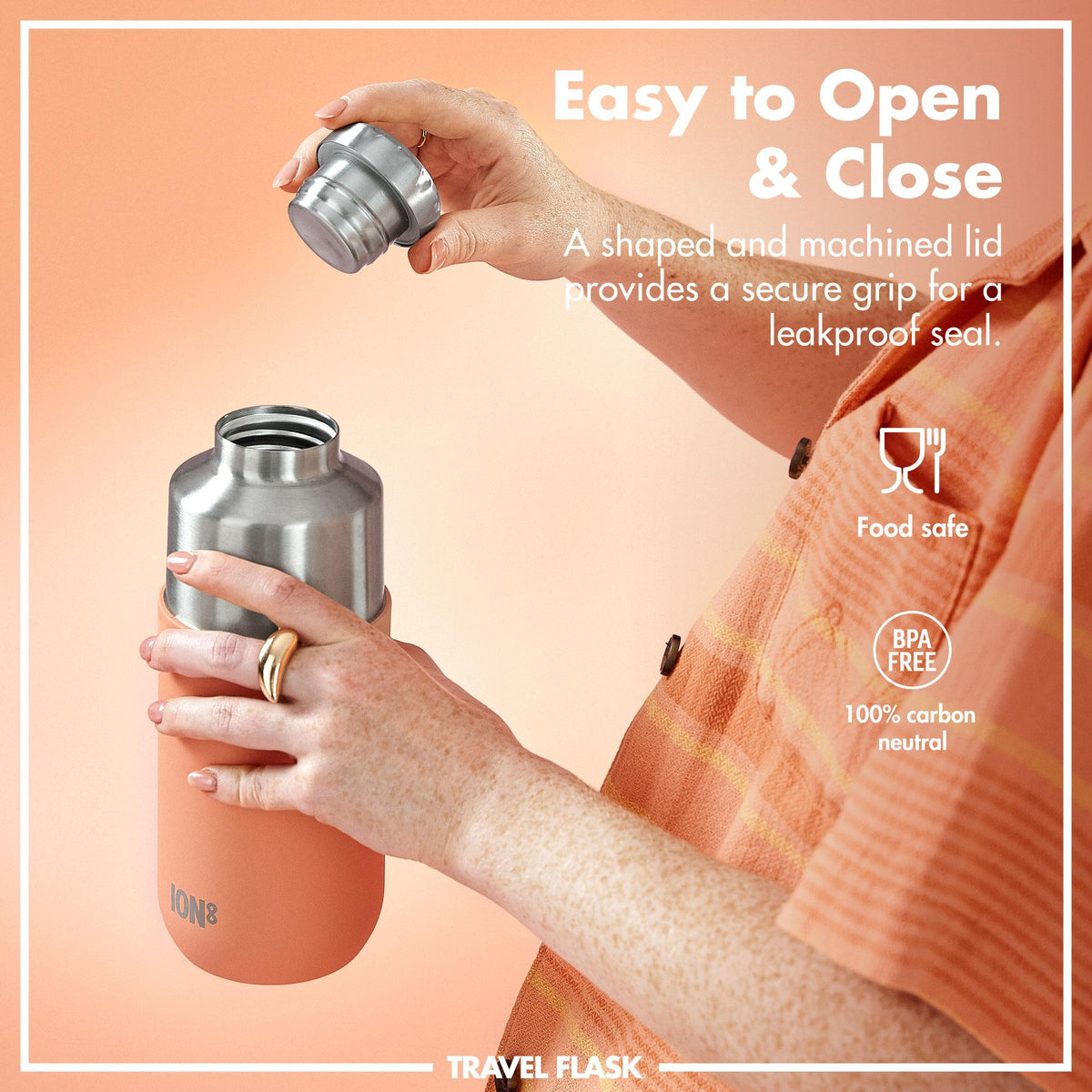 Luma con aislamiento al vacío, termo y taza, Coral, 700 ml (24 oz)