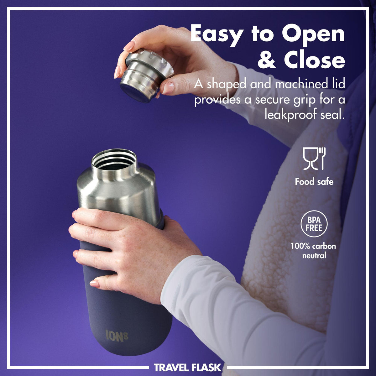 Luma Aislado al Vacío, Termo y Taza, Morado, 700ml (24oz)