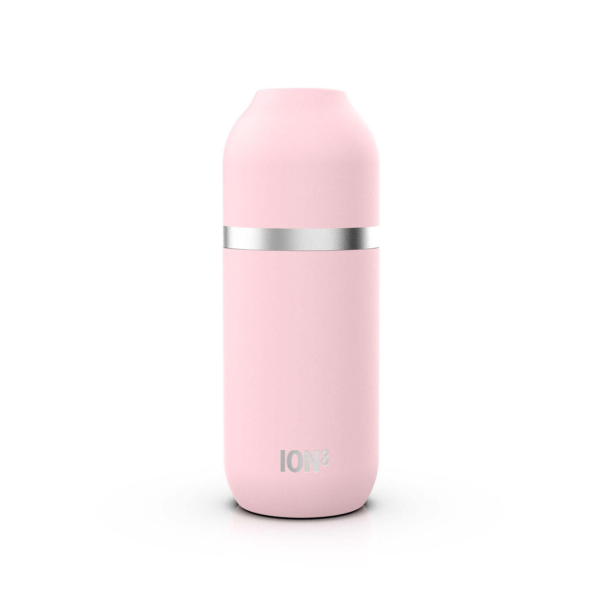 ION8 Luma Vacuum Insulated Steel Flask with Mug, Soft Base, 700ml (24oz) in Rose