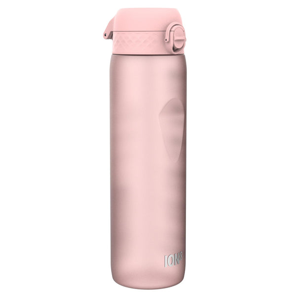 Antifugas 1 Litre Botella de agua with Times to Drink, Recyclon, Rose, 1L — ION8