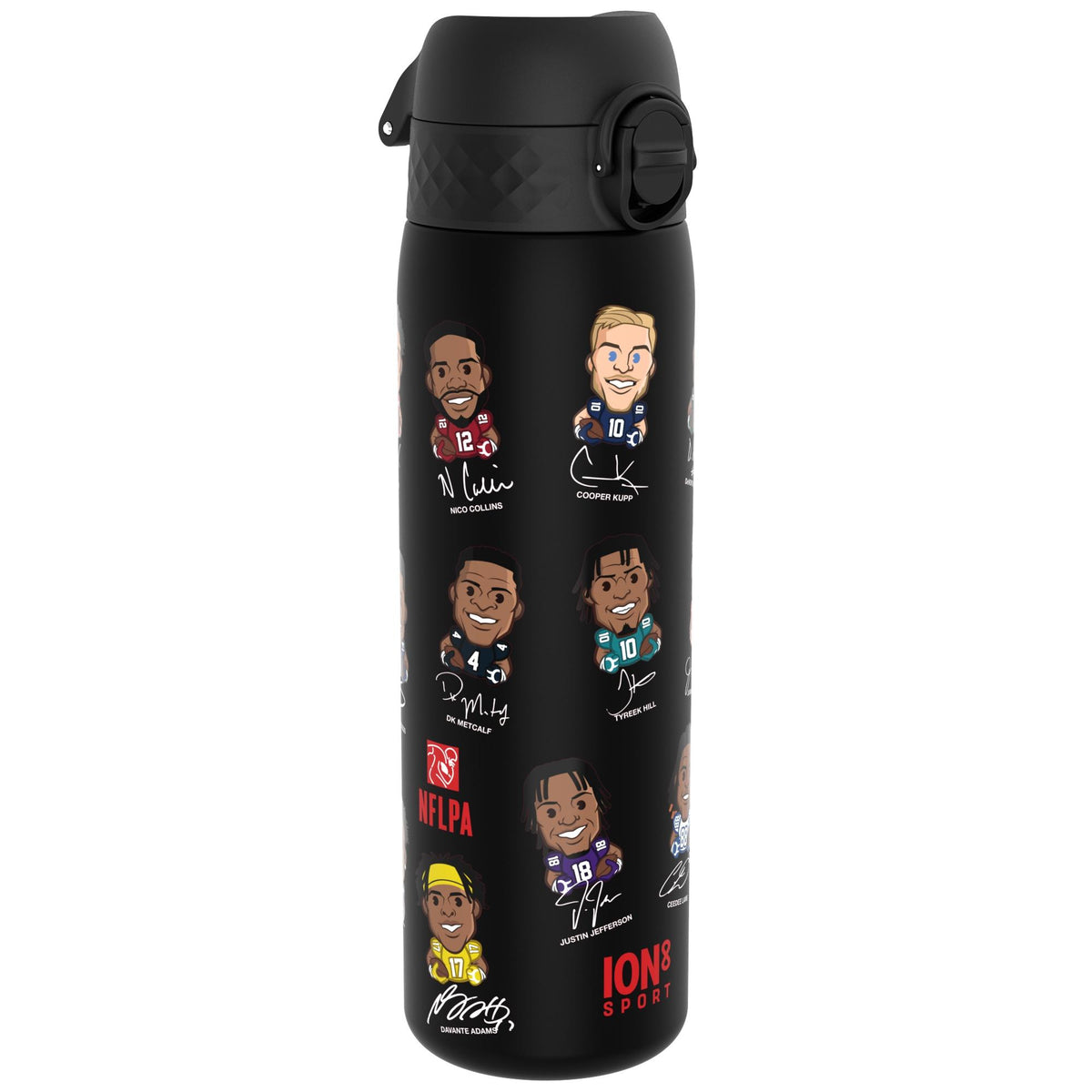 NFLPA x ION8 Slim Recyclon Water Bottle, Leak Proof, Dishwasher Safe, 500ml (18oz) — product photo