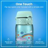 Leak Proof Slim Water Bottle, Recyclon, Unicorn Rainbows, 500ml (18oz) — additional product photo