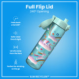 Leak Proof Slim Water Bottle, Recyclon, Unicorn Rainbows, 500ml (18oz) — additional product photo