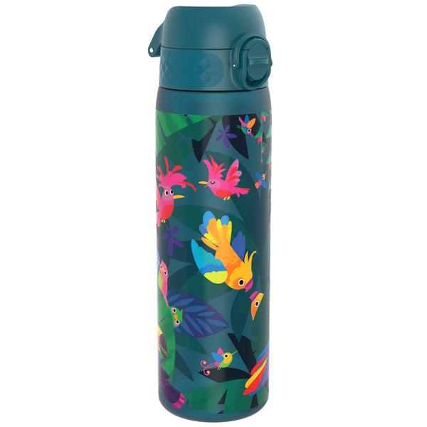 Botella de agua estrecha antifugas, Recyclon, Aves exóticas, 500ml (18oz)